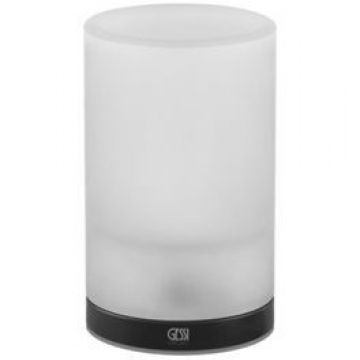 Стакан настольный Gessi Emporio (Гесси Емпорио), сатинированное стекло, размер: XL, Черный матовый, 38833#299