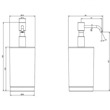 Дозатор для жидкого мыла Gessi Emporio настольный, Finox Brushed Nickel, 38839#149