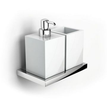 Дозатор для мыла IBB (ИББ) Xoni, со стаканом, подвесной, Хром, XO24DCRO/CRO