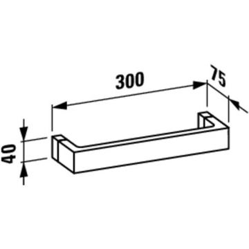 Полотенцедержатель Laufen (Лауфен) Kartell подвесной 30 см прозрачный кристал 3.8133.0.084.000.1