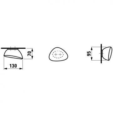 Крючок для полотенец Laufen (Лауфен) Alessi One керамический, 8.7097.6.000.000.1, Белый