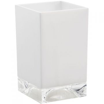 Стакан Laufen Kartell настольный, пластик, 7х7х12 см, плотный белый, 3.8233.0.090.000.1