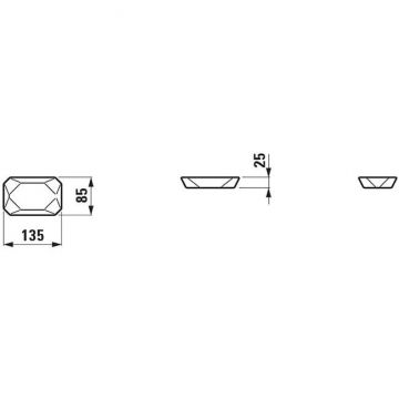 Керамическая мыльница Laufen (Лауфен) Home Collection 130х85х25 мм настольная Белый 8.7777.6.000.000.1
