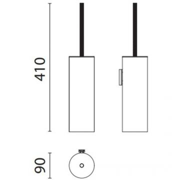 Ершик для унитаза Oasis (Оазис) Defile подвесной, хром, 0AGD012CR