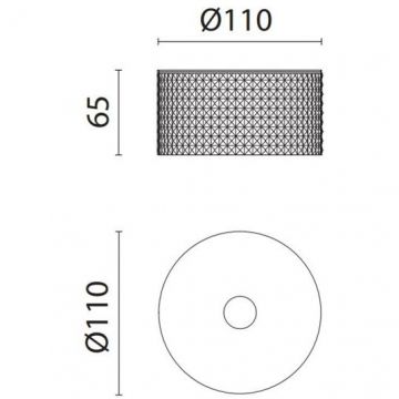 Контейнер Oasis (Оазис) Defile настольный рифленый 11х6.5 см Хром 0AGD025CR