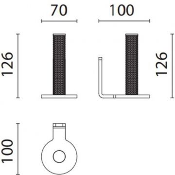 Держатель запасного рулона туалетной бумаги Oasis (Оазис) Defile, подвесной, Хром, 0DFL00801201007CR (0AGD010CR)
