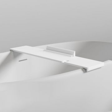 Полка для ванны Salini (Салини) Gabbiano 900x200x72 мм установка на отдельностоящие ванны шириной до 870 мм S-Stone матовый белый 1906201M