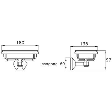 Держатель мыльницы подвесной Stella (Стелла) Eccelsa 1022 Хром EC 10010 CR00