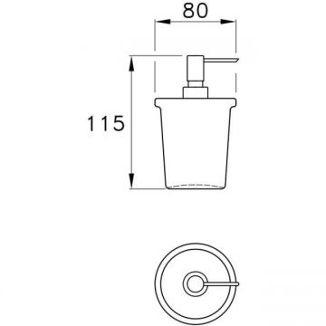 Дозатор для мыла Stella (Стелла) Lucilla стекло матовое настольный Хром LL 10009 CR00