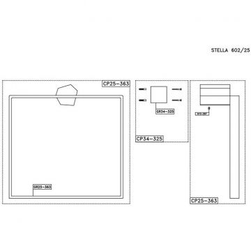 Полотенцедержатель Stella (Стелла) подвесной квадратной формы 25 см Хром ST 10033 CR00