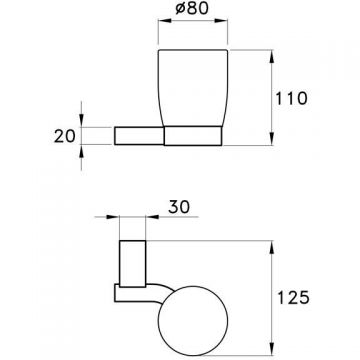 Держатель стакана или мыльницы подвесной Stella (Стелла) Bamboo без стакана и мыльницы, Хром, BT 10026 CR00