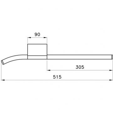 Полотенцедержатель подвесной Stella (Стелла) Bamboo 30 см Хром BT 10000 CR00