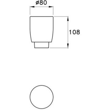 Стакан стеклянный Stella (Стелла) Bamboo настольный 300 мл белый BT 10007 VSA0