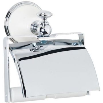 Держатель для туалетной бумаги TW collection (Тв Коллектион) Harmony подвесной, с крышкой, Хром, TWHA219bi/cr