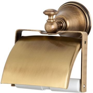 Держатель для туалетной бумаги TW collection (Тв Коллектион) Harmony подвесной, с крышкой, Бронза, TWHA219br