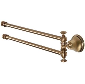 Полотенцедержатель двойной TW collection (Тв Коллектион) 58 см подвесной Бронза TWHA013br