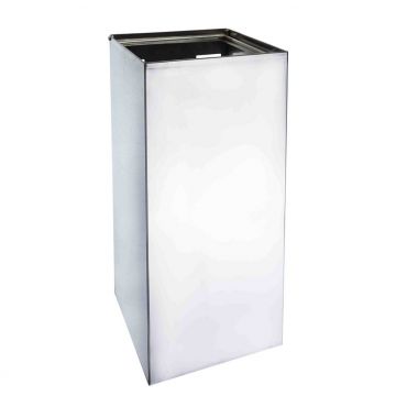 Квадратная мусорная корзина Bemeta (Бемета) Hotel 45 л сталь полированная (101915121)