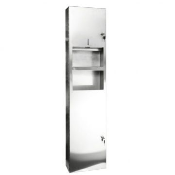 Диспенсер для бумажных полотенец Bemeta (Бемета) Hotel с мусорной корзиной сталь полированная (113103052)