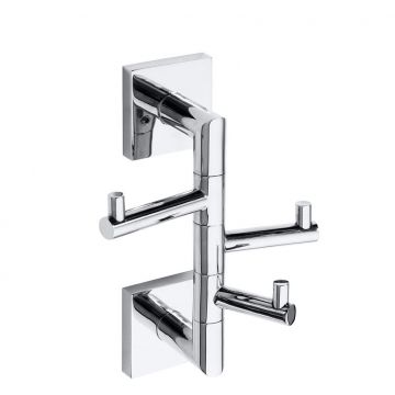 Вешалка Bemeta (Бемета) Beta с 3-мя крючками поворотная хром (132206072)