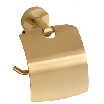 Держатель туалетной бумаги Bemeta (Бемета) Sablo с крышкой золото матовое (160112010)