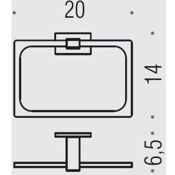 Полотенцедержатель кольцо Colombo (Коломбо) Look, PVD нержавеющая сталь, Нержавейка, B1631.HPS1