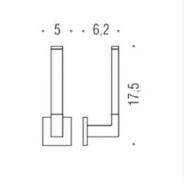 Держатель туалетной бумаги Colombo Basic Q, вертикальный, хром, B3790.CR