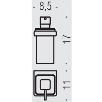 Дозатор для жидкого мыла Colombo Lulu, подвесной, PVD золото, матовое стекло, B9321.HPS-VAN