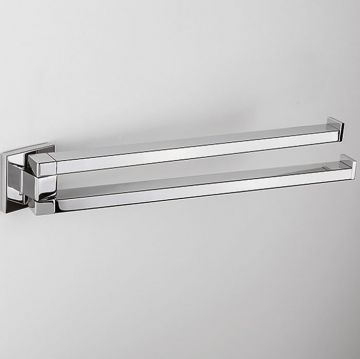 Полотенцедержатель Colombo (Коломбо) Basic, двойной поворотный, 33.4 см, Хром, B3712.CR