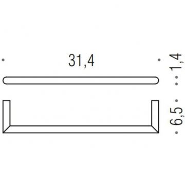 Полотенцедержатель Colombo (Коломбо) Mini 31 см PVD золото матовое B4009.OM