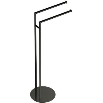 Стойка напольная Colombo (Коломбо) Mini с двойным подержателем H83,5 см, D22 см, PVD графит матовый, B4038.GM