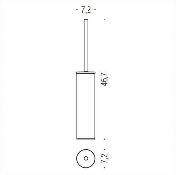 Туалетный ерш Colombo (Коломбо) Mini, напольный, Черный матовый, B4006.NM