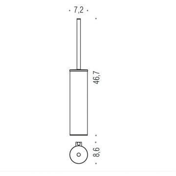 Туалетный ерш Colombo (Коломбо) Mini, подвесной, PVD нержавеющая сталь, Нержавейка, B4007.HPS1