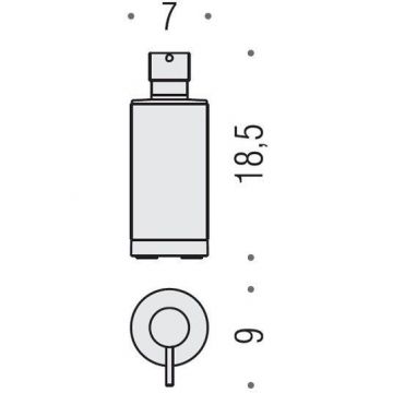 Дозатор для жидкого мыла Colombo (Коломбо) Nordic настольный хром черный B9324.CR-CNO
