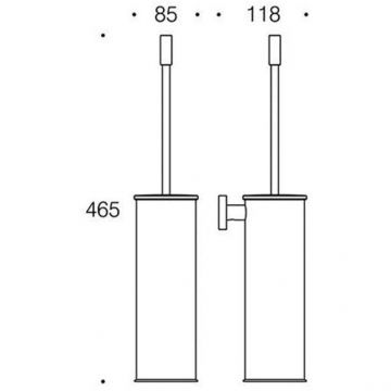 Ерш для унитаза Colombo (Коломбо) Plus, подвесной, Хром, W4962.CR