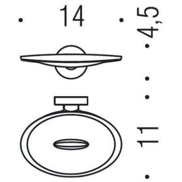 Мыльница подвесная Colombo (Коломбо) Plus, PVD нержавеющая сталь, Нержавейка, W4901.HPS1