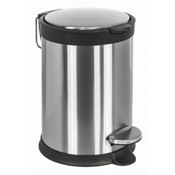 Ведро для мусора Colombo (Коломбо) Complementi, 3 литра, с крышкой и педалью, Полированная сталь, B9212.IX