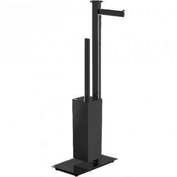 Напольная стойка Colombo (Коломбо) Units с держателем туалетной бумаги и ершом, DX, черный матовый, B9107D.NM