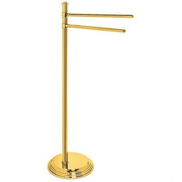 Стойка Colombo (Коломбо) Hermitage напольная с 2-мя полотенцедержателями 84.7 см Золото B3338.HPS