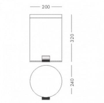 Ведро для мусора Colombo (Коломбо) Hotel Collection 5 литров с крышкой и педалью Хром B9968.IL