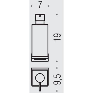 Дозатор для жидкого мыла Colombo (Коломбо) Look подвесной, PVD золото матовое, матовое стекло, B9316.OM-VAN