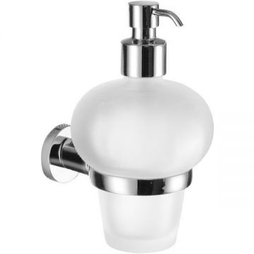 Настенный стеклянный дозатор Gedy (Геди) Demetra c металлической помпой, цвет хром 5181(13)
