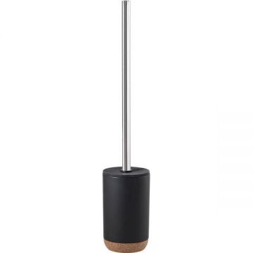 Напольный керамический ерш Gedy (Геди) Ilary, цвет хром - черная матовая керамика IL33(14)