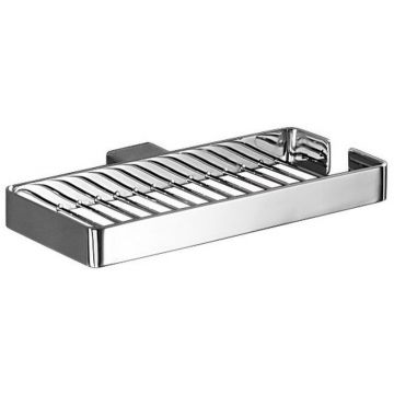 Настенная двойная металлическая мыльница - решетка Gedy (Геди) Lounge, цвет хром 5418(13)