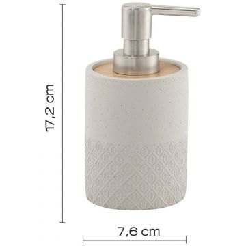 Настольный дозатор Gedy (Геди) Afrodita с пластиковой помпой, цвет серый 4980(08)