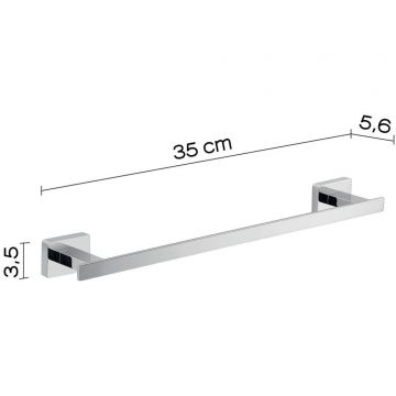 Полотенцедержатель Gedy (Геди) Atena, длина 35 см, цвет хром 4421/30(13)
