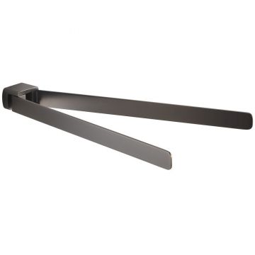 Полотенцедержатель Gedy (Геди) Pirenei двойной поворотный, цвет оружейная сталь (PVD) PI23(81)