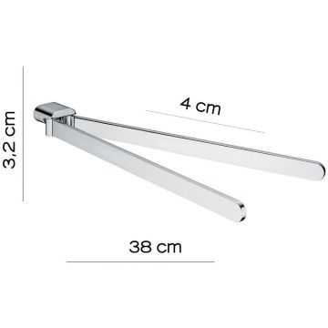 Полотенцедержатель Gedy (Геди) Azzorre двойной поворотный, цвет хром A123(13)
