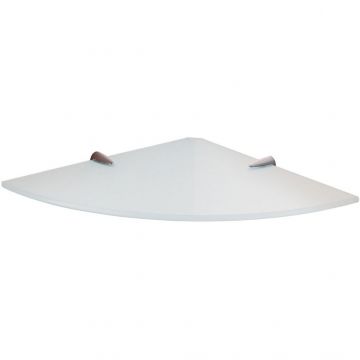 Стеклянная полукруглая 1-уровневая полка Gedy (Геди) (26х26хh2), цвет хром 2119-24(13)