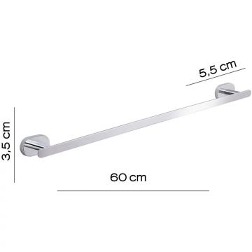 Полотенцедержатель Gedy (Геди) Bernina, длина 60 см, цвет хром BE21/60(13)