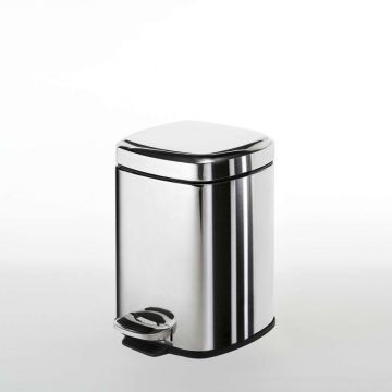 Контейнер для мусора Gedy (Геди) Afrodita с педалью (3 л.), крышка soft close, цвет хром 2209(13)